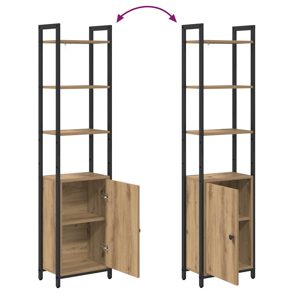 Bogskab 6 niveauer 40 x 24 x 161 cm Konstrueret træ
