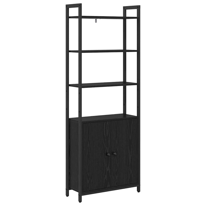 Bogskab Sort eg 60 x 24 x 161 cm Konstrueret træ