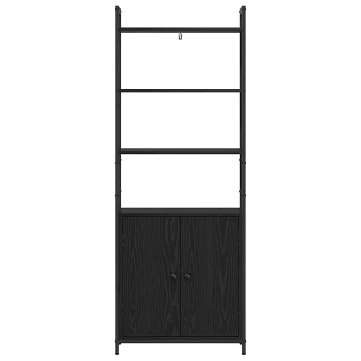 Bogskab Sort eg 60 x 24 x 161 cm Konstrueret træ