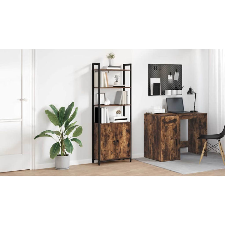 Bogskab Røget eg 60 x 24 x 161 cm Konstrueret træ