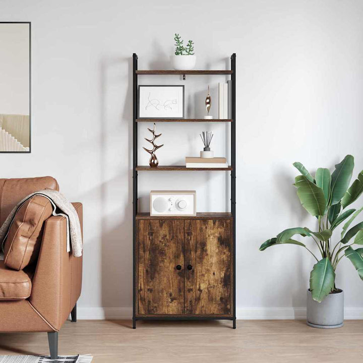 Bogskab Røget eg 60 x 24 x 161 cm Konstrueret træ