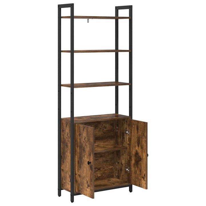 Bogskab Røget eg 60 x 24 x 161 cm Konstrueret træ