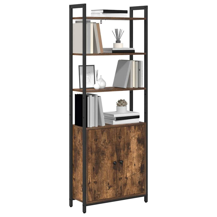 Bogskab Røget eg 60 x 24 x 161 cm Konstrueret træ