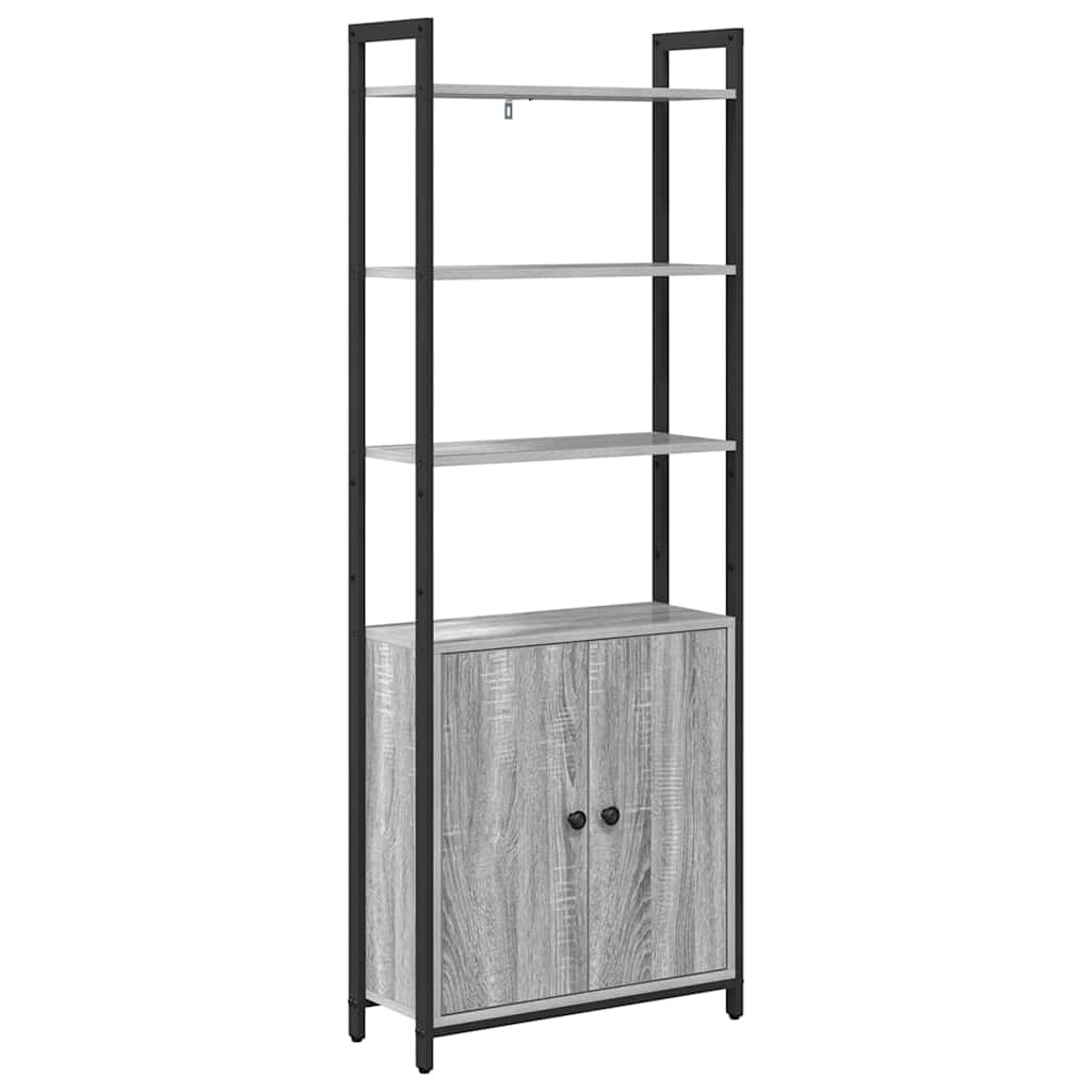 Bogskab Grå Sonoma 60 x 24 x 161 cm Konstrueret træ
