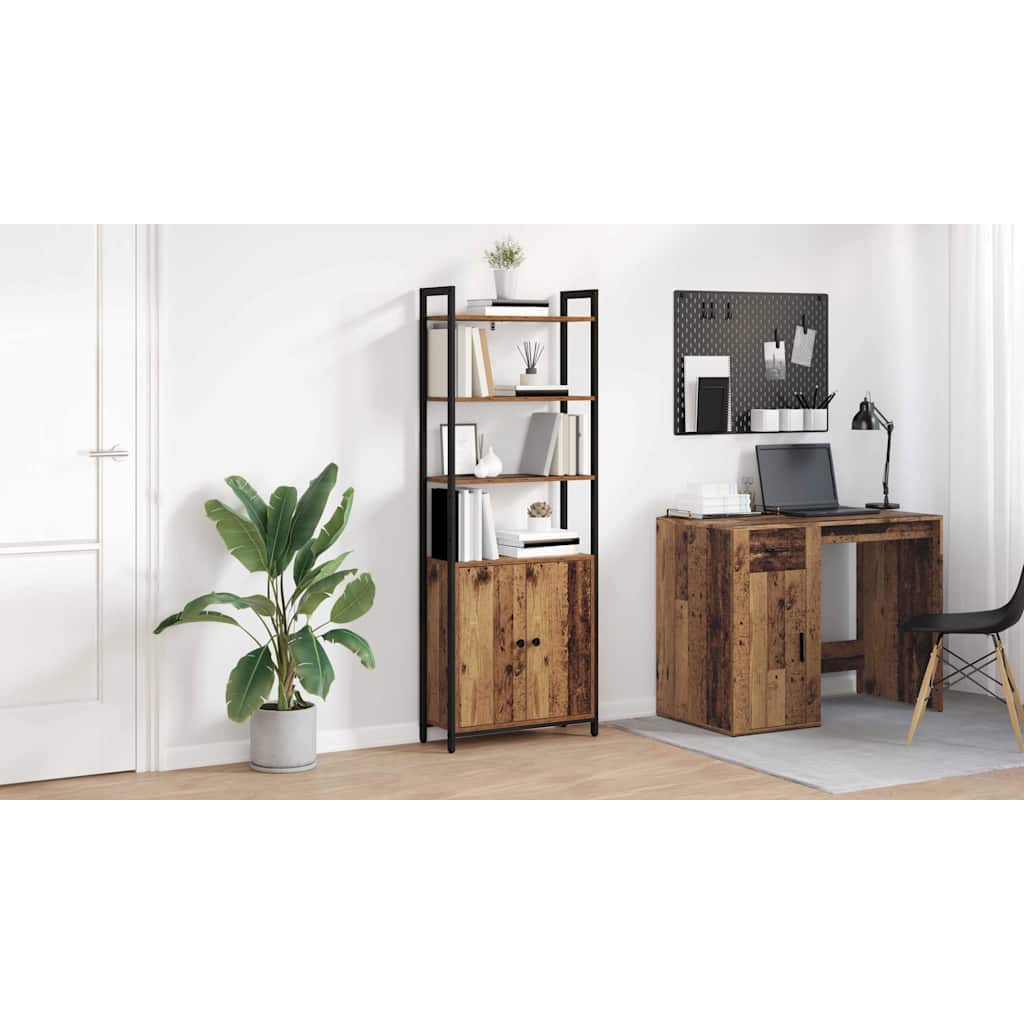Bogskab Gammelt træ 60 x 24 x 161 cm Konstrueret træ