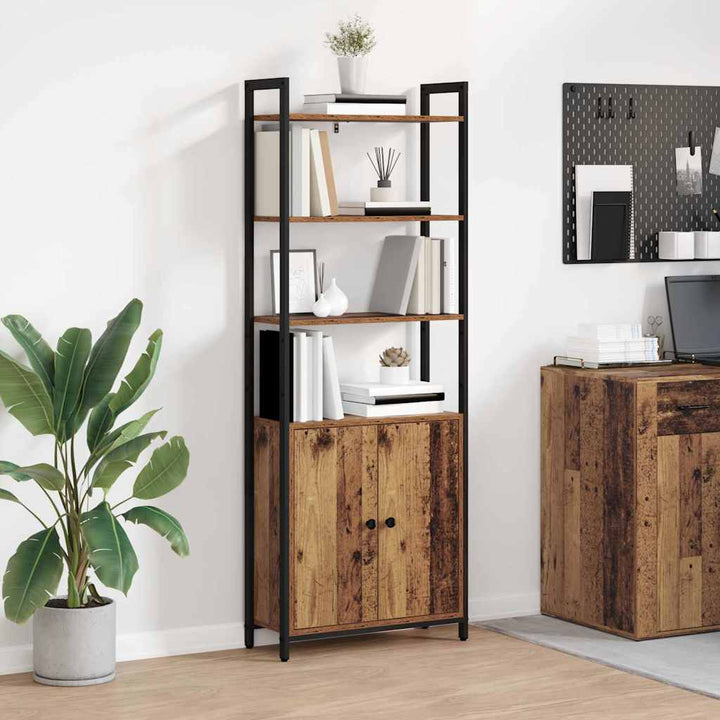Bogskab Gammelt træ 60 x 24 x 161 cm Konstrueret træ