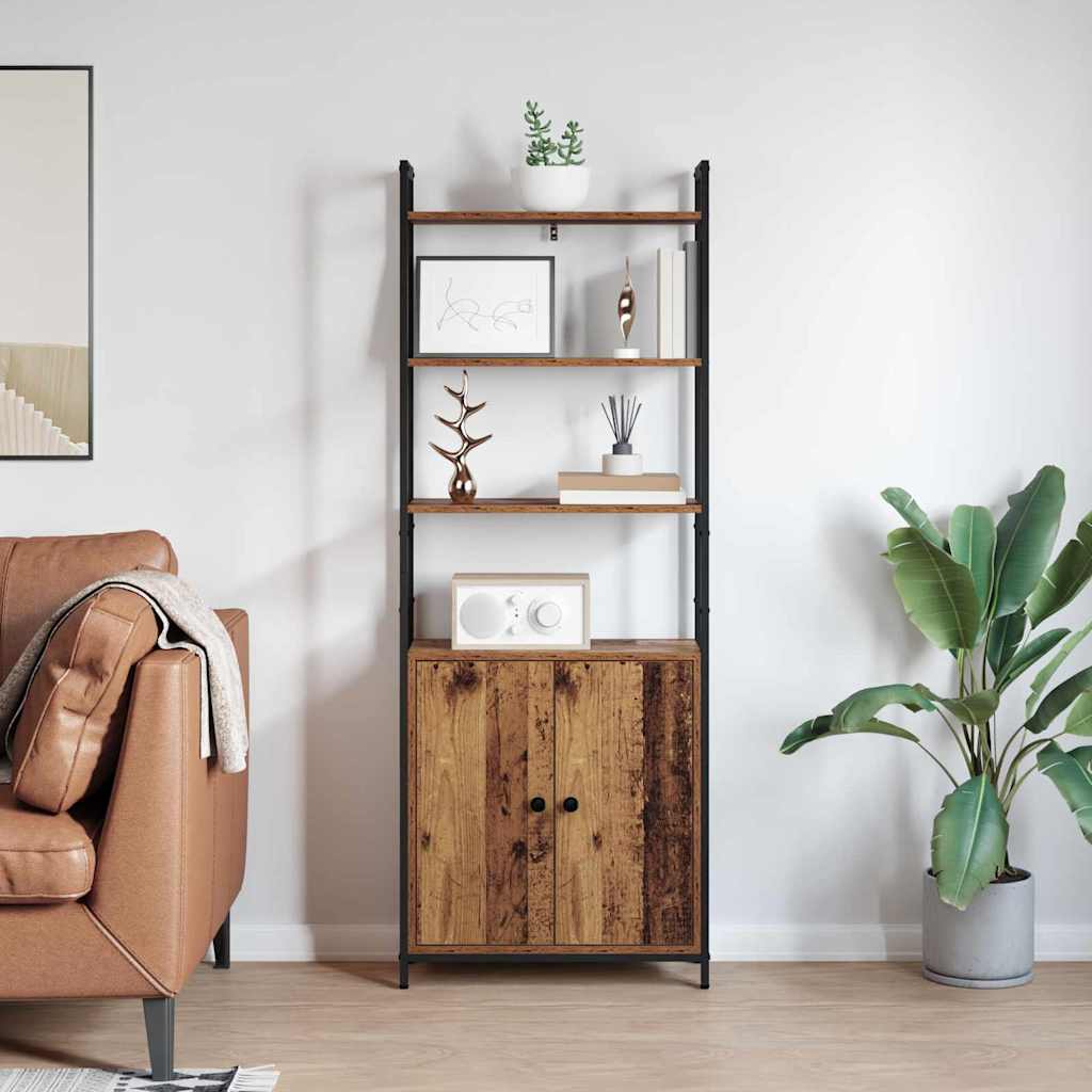 Bogskab Gammelt træ 60 x 24 x 161 cm Konstrueret træ