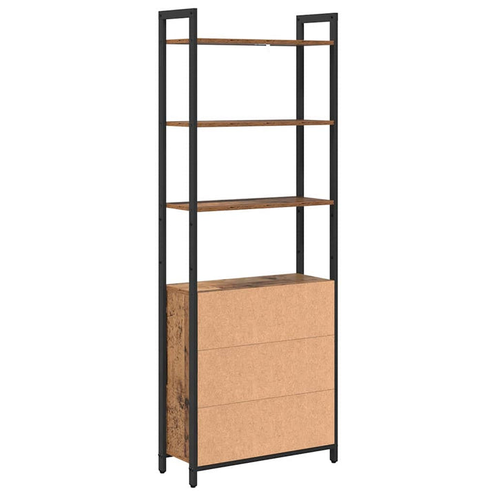 Bogskab Gammelt træ 60 x 24 x 161 cm Konstrueret træ