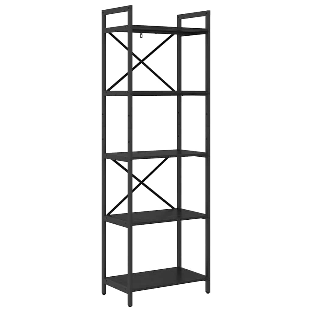 Bogreol Sort eg 56 x 34 x 171 cm Konstrueret træ