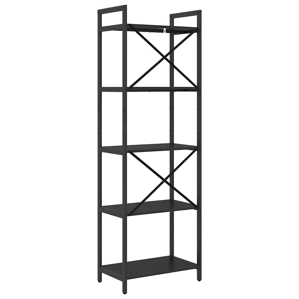Bogreol Sort eg 56 x 34 x 171 cm Konstrueret træ