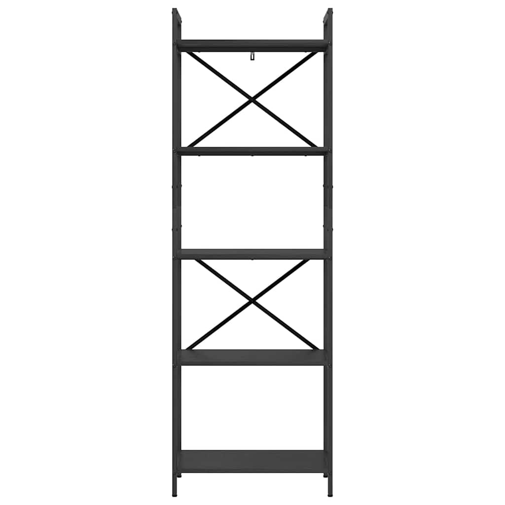 Bogreol Sort eg 56 x 34 x 171 cm Konstrueret træ