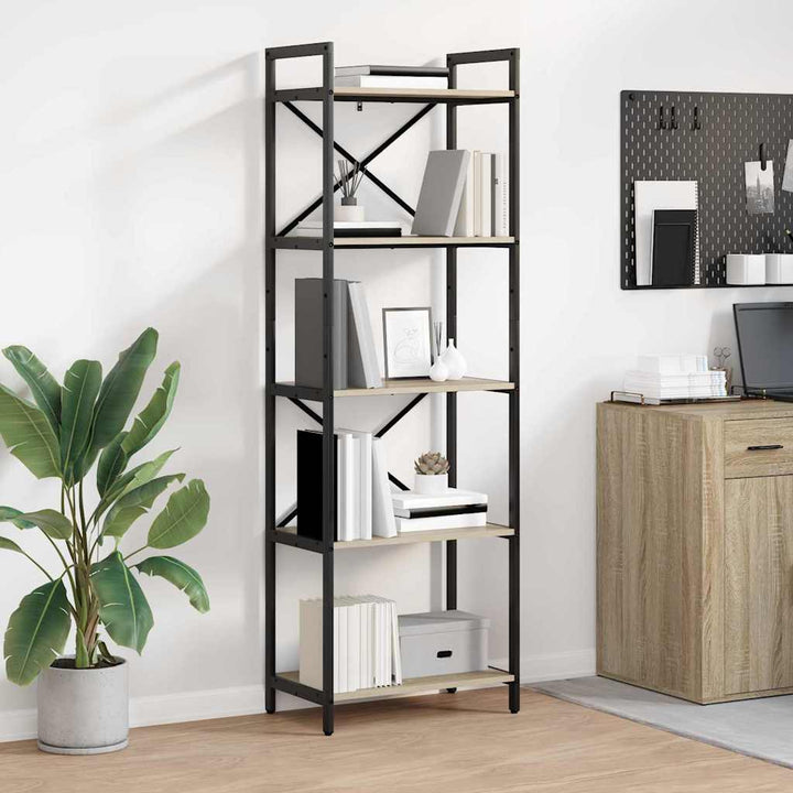 Bogreol Sonoma eg 56 x 34 x 171 cm Konstrueret træ