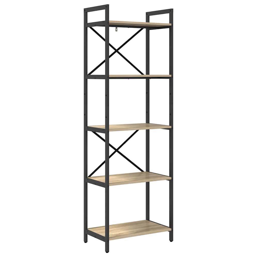 Bogreol Sonoma eg 56 x 34 x 171 cm Konstrueret træ