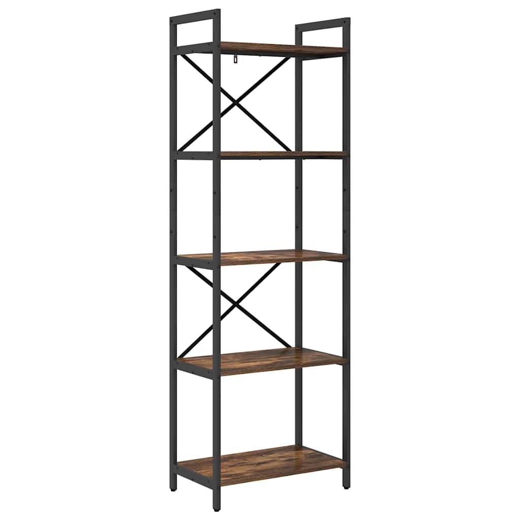 Bogreol Røget eg 56 x 34 x 171 cm Konstrueret træ