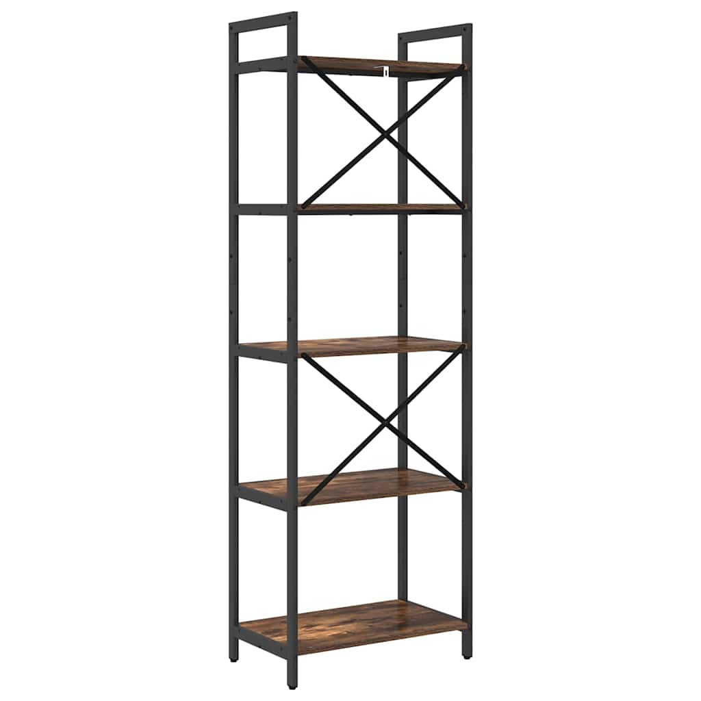 Bogreol Røget eg 56 x 34 x 171 cm Konstrueret træ