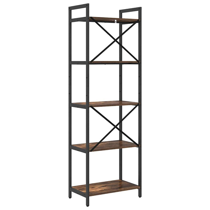 Bogreol Røget eg 56 x 34 x 171 cm Konstrueret træ