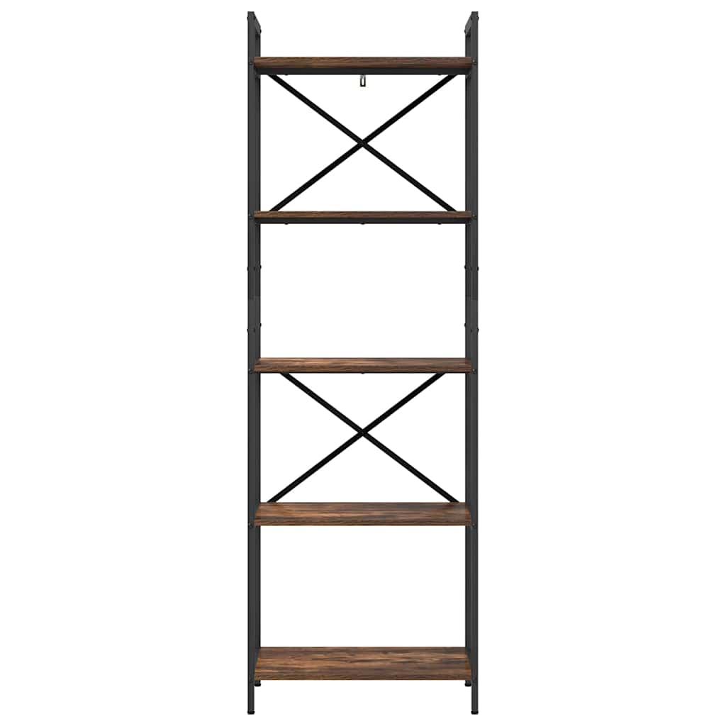 Bogreol Røget eg 56 x 34 x 171 cm Konstrueret træ