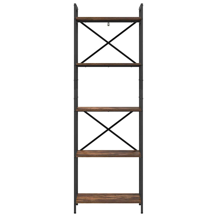 Bogreol Røget eg 56 x 34 x 171 cm Konstrueret træ
