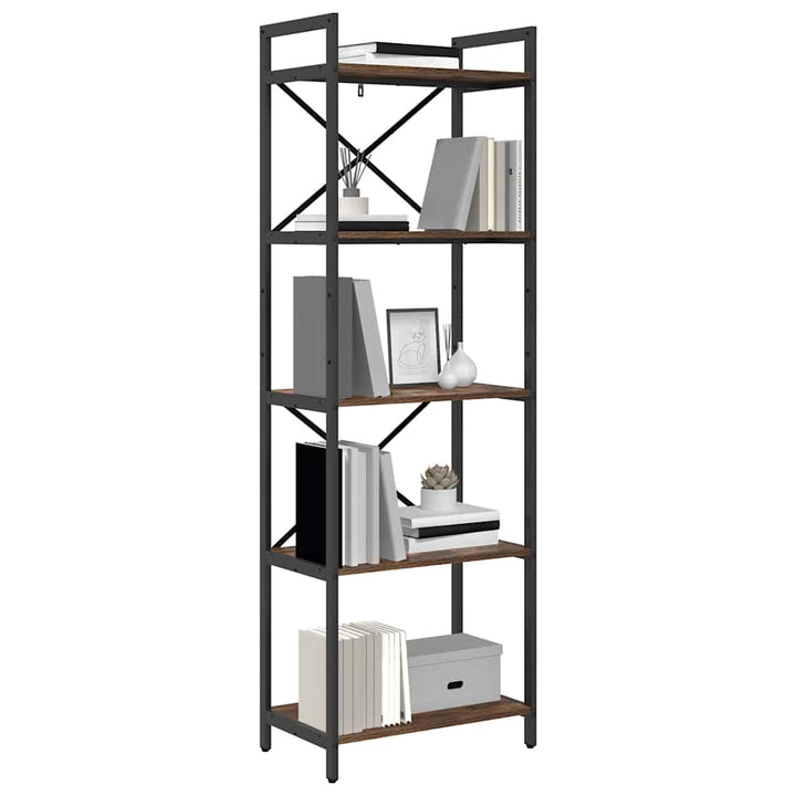 Bogreol Røget eg 56 x 34 x 171 cm Konstrueret træ