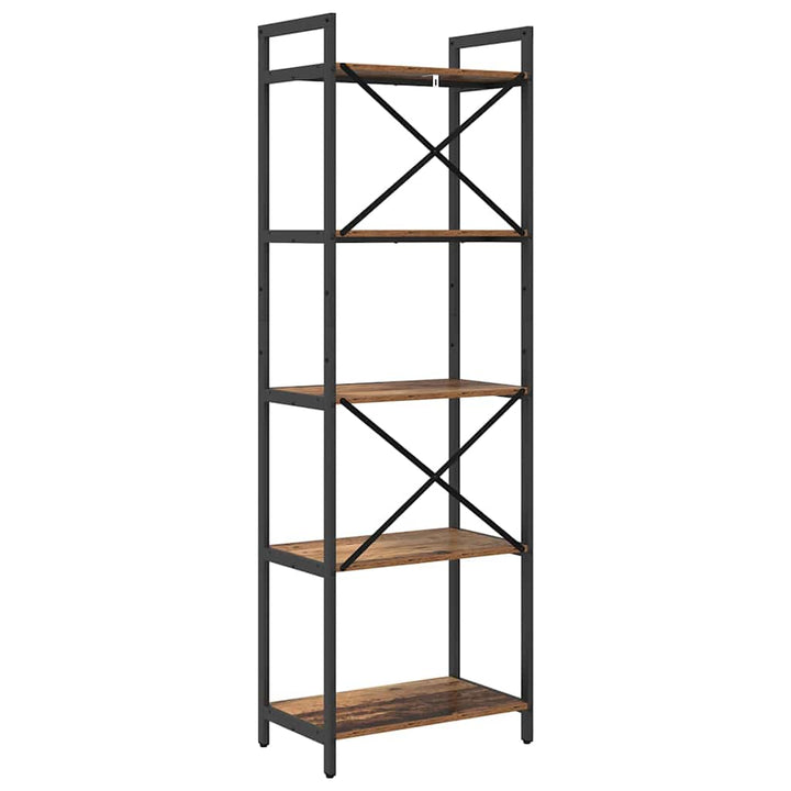 Bogreol Gammelt træ 56 x 34 x 171 cm Konstrueret træ