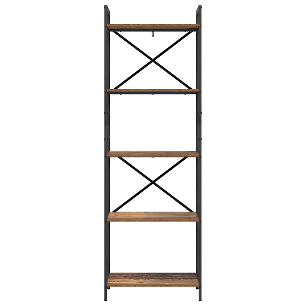 Bogreol Gammelt træ 56 x 34 x 171 cm Konstrueret træ