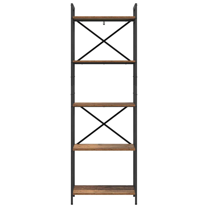 Bogreol Gammelt træ 56 x 34 x 171 cm Konstrueret træ