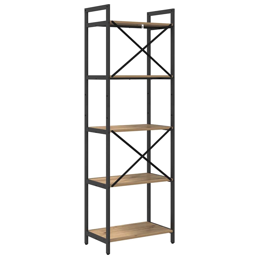 Bogreol Artisan Egetræ 56 x 34 x 171 cm Konstrueret træ