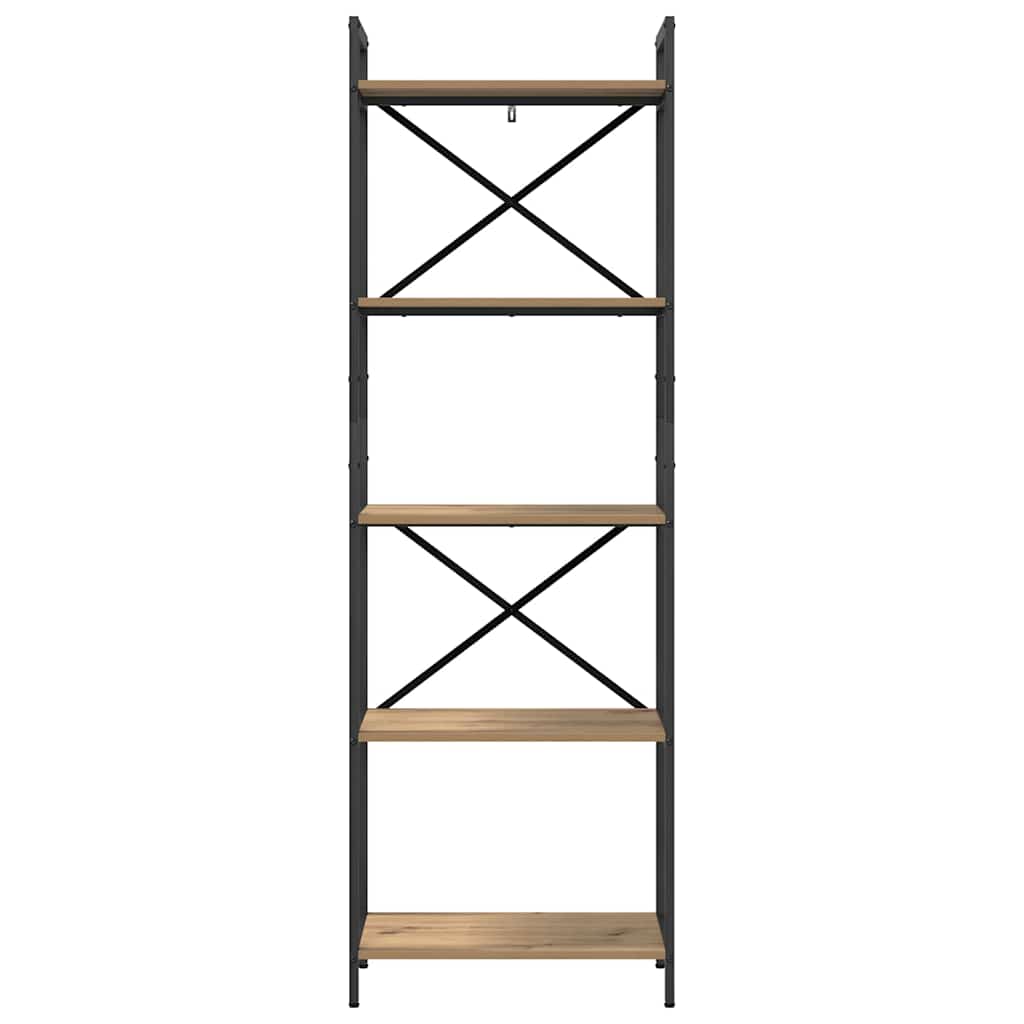 Bogreol Artisan Egetræ 56 x 34 x 171 cm Konstrueret træ