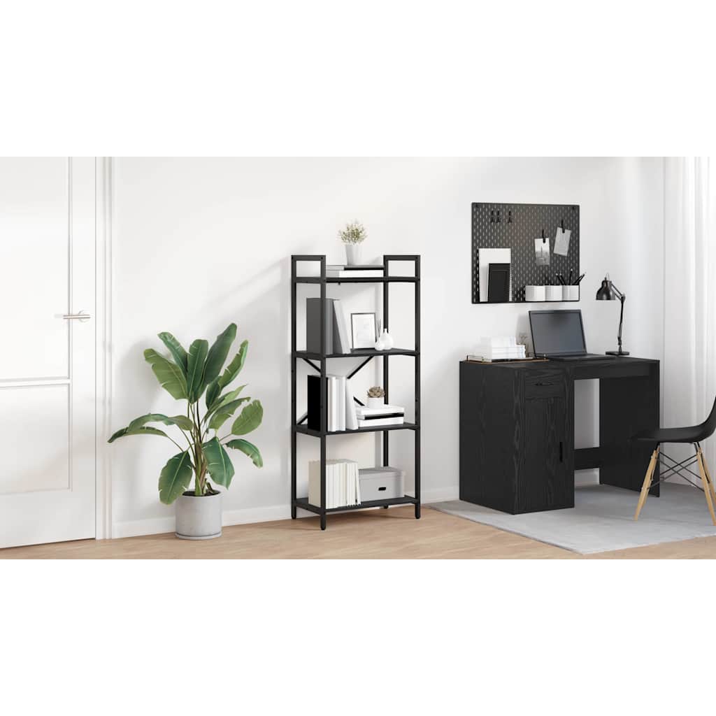 Bogreol Sort eg 56 x 34 x 133,5 cm Konstrueret træ