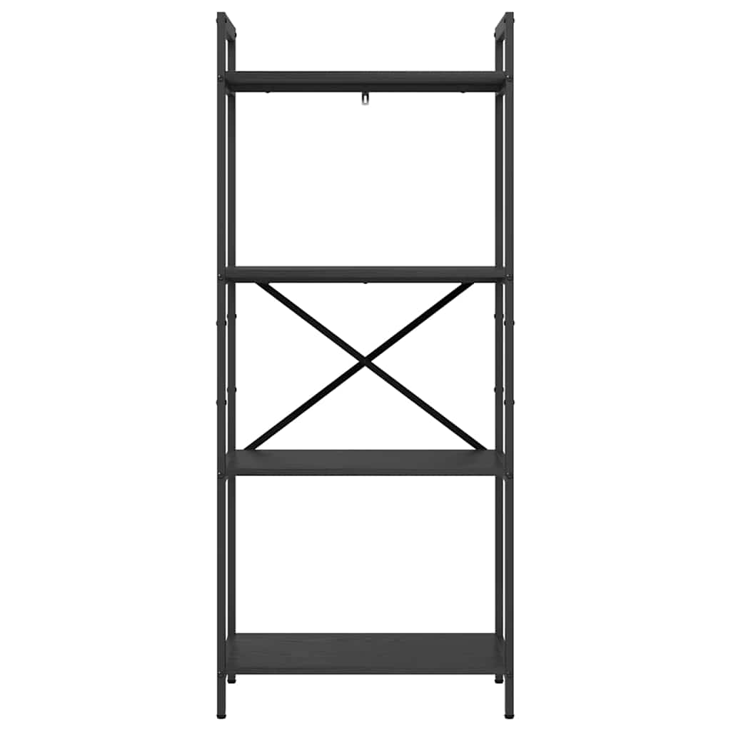 Bogreol Sort eg 56 x 34 x 133,5 cm Konstrueret træ