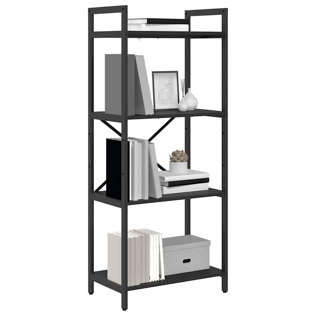 Bogreol Sort eg 56 x 34 x 133,5 cm Konstrueret træ