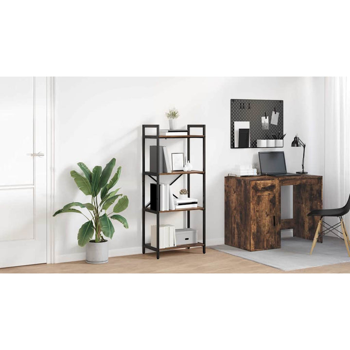 Bogreol Røget eg 56 x 34 x 133,5 cm Konstrueret træ