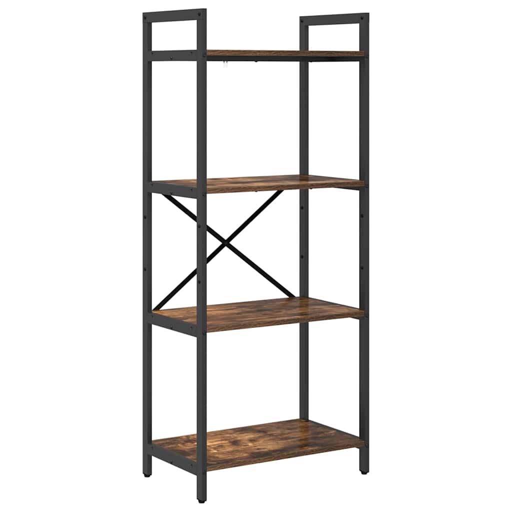Bogreol Røget eg 56 x 34 x 133,5 cm Konstrueret træ