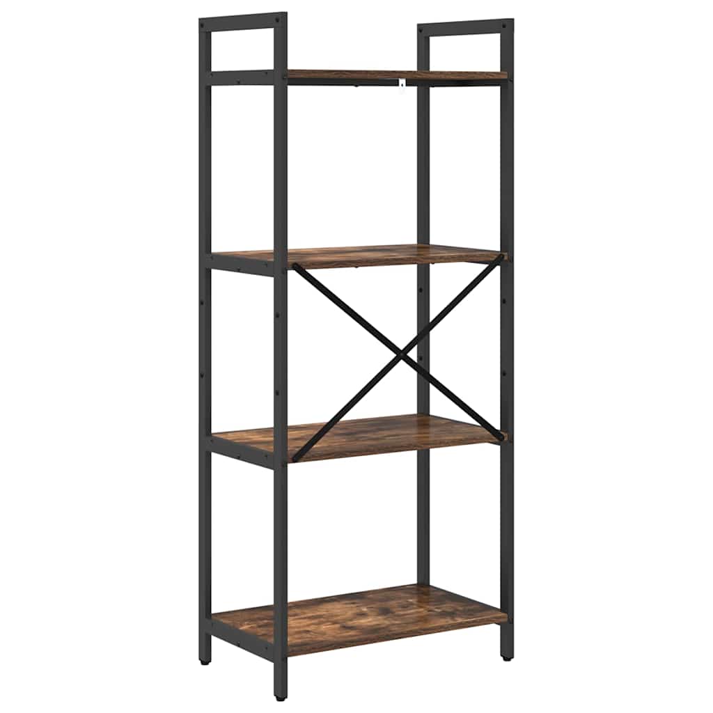 Bogreol Røget eg 56 x 34 x 133,5 cm Konstrueret træ