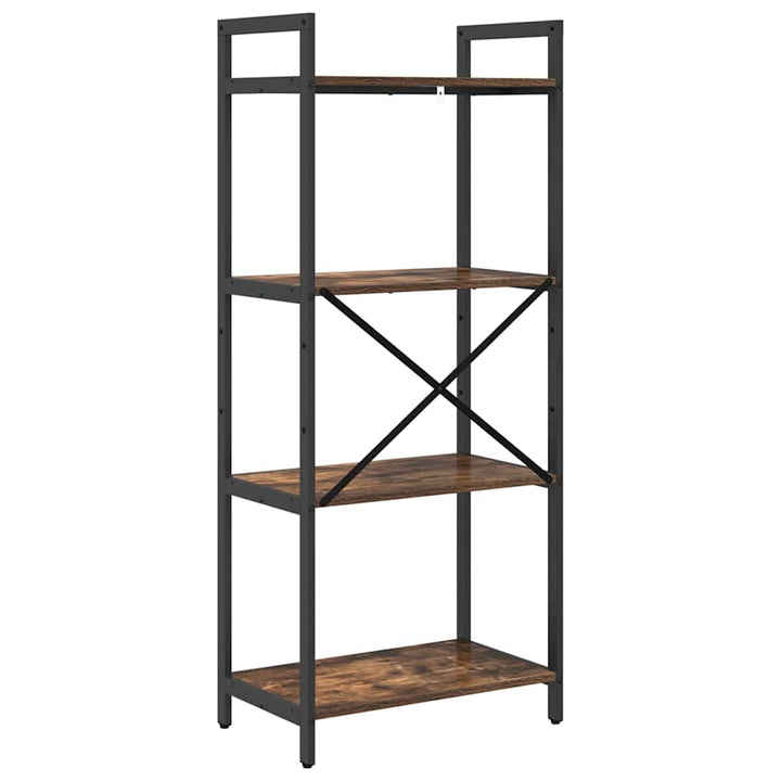 Bogreol Røget eg 56 x 34 x 133,5 cm Konstrueret træ