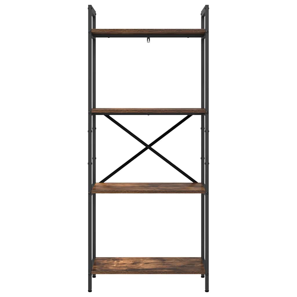 Bogreol Røget eg 56 x 34 x 133,5 cm Konstrueret træ