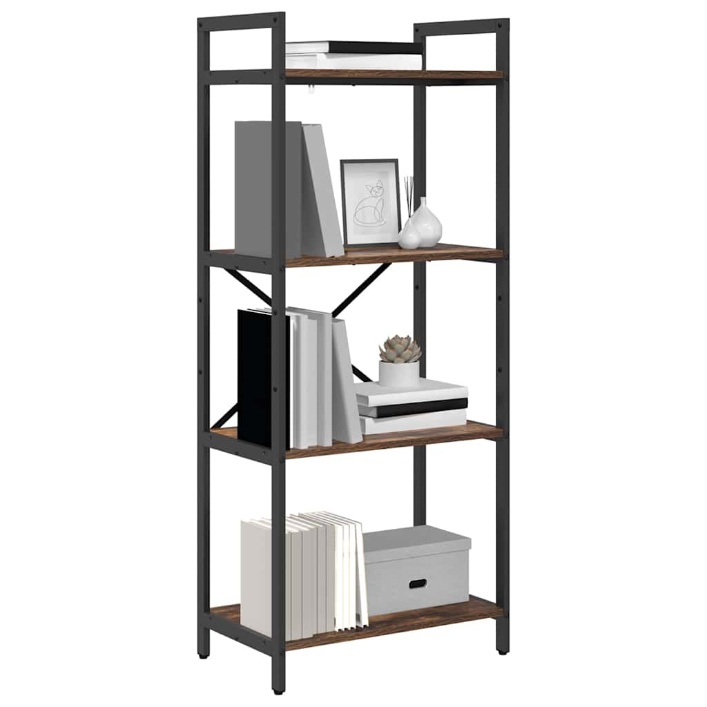 Bogreol Røget eg 56 x 34 x 133,5 cm Konstrueret træ