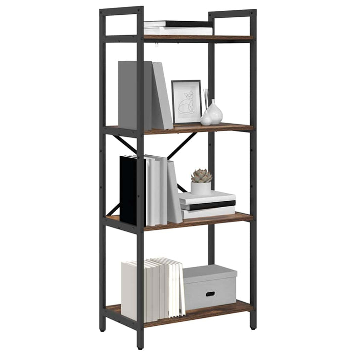 Bogreol Røget eg 56 x 34 x 133,5 cm Konstrueret træ