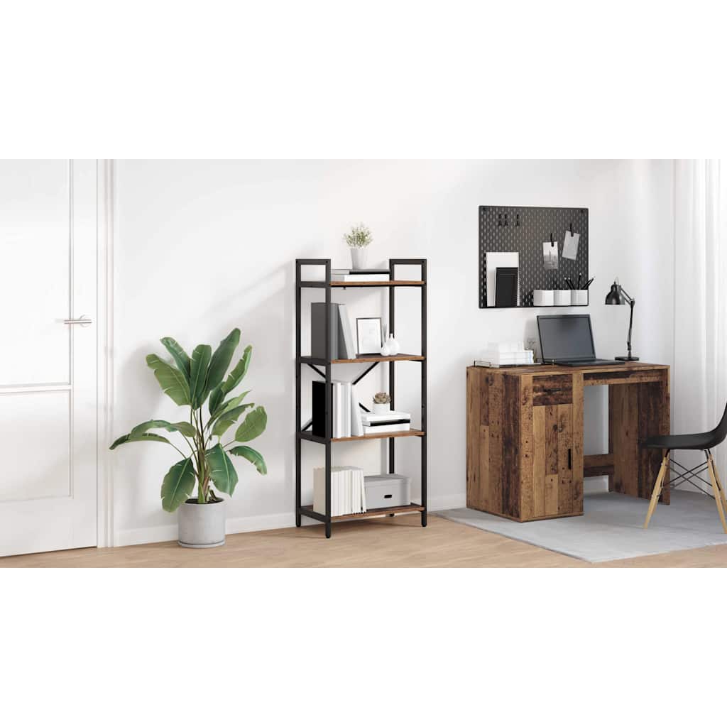 Bogreol Gammelt træ 56 x 34 x 133,5 cm Konstrueret træ