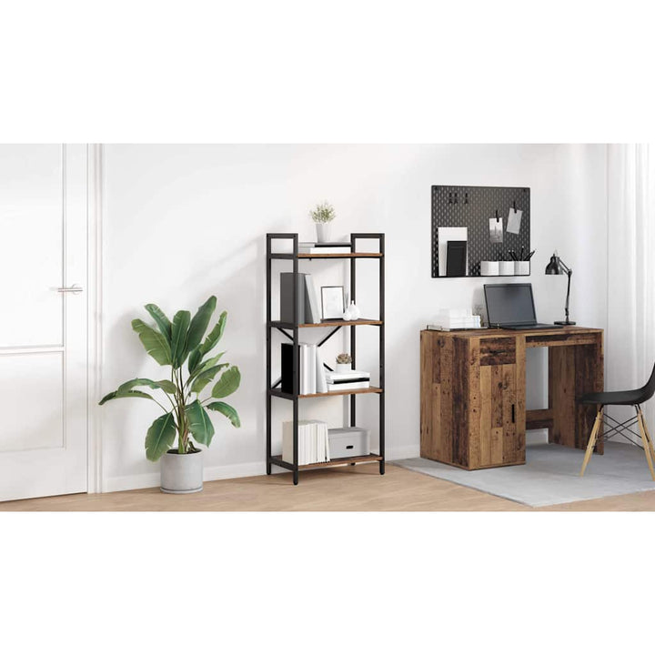 Bogreol Gammelt træ 56 x 34 x 133,5 cm Konstrueret træ