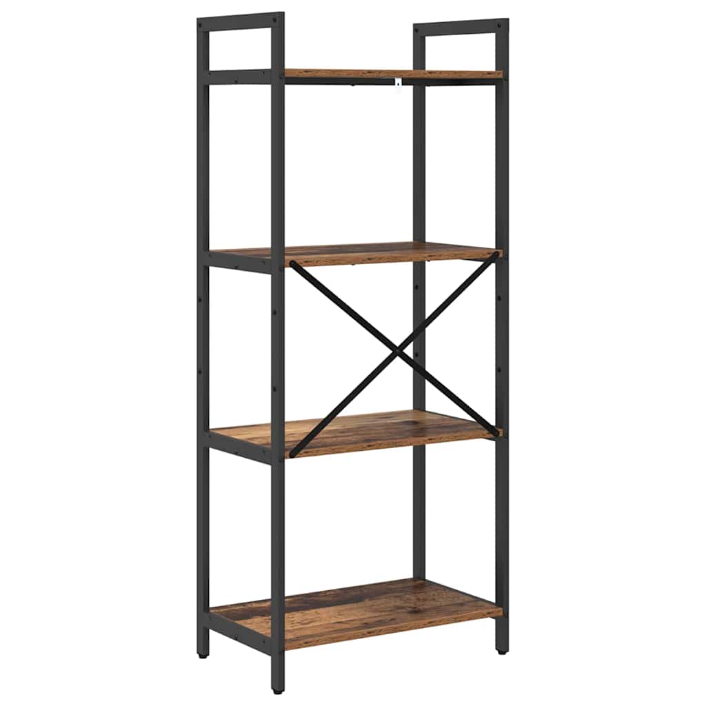 Bogreol Gammelt træ 56 x 34 x 133,5 cm Konstrueret træ