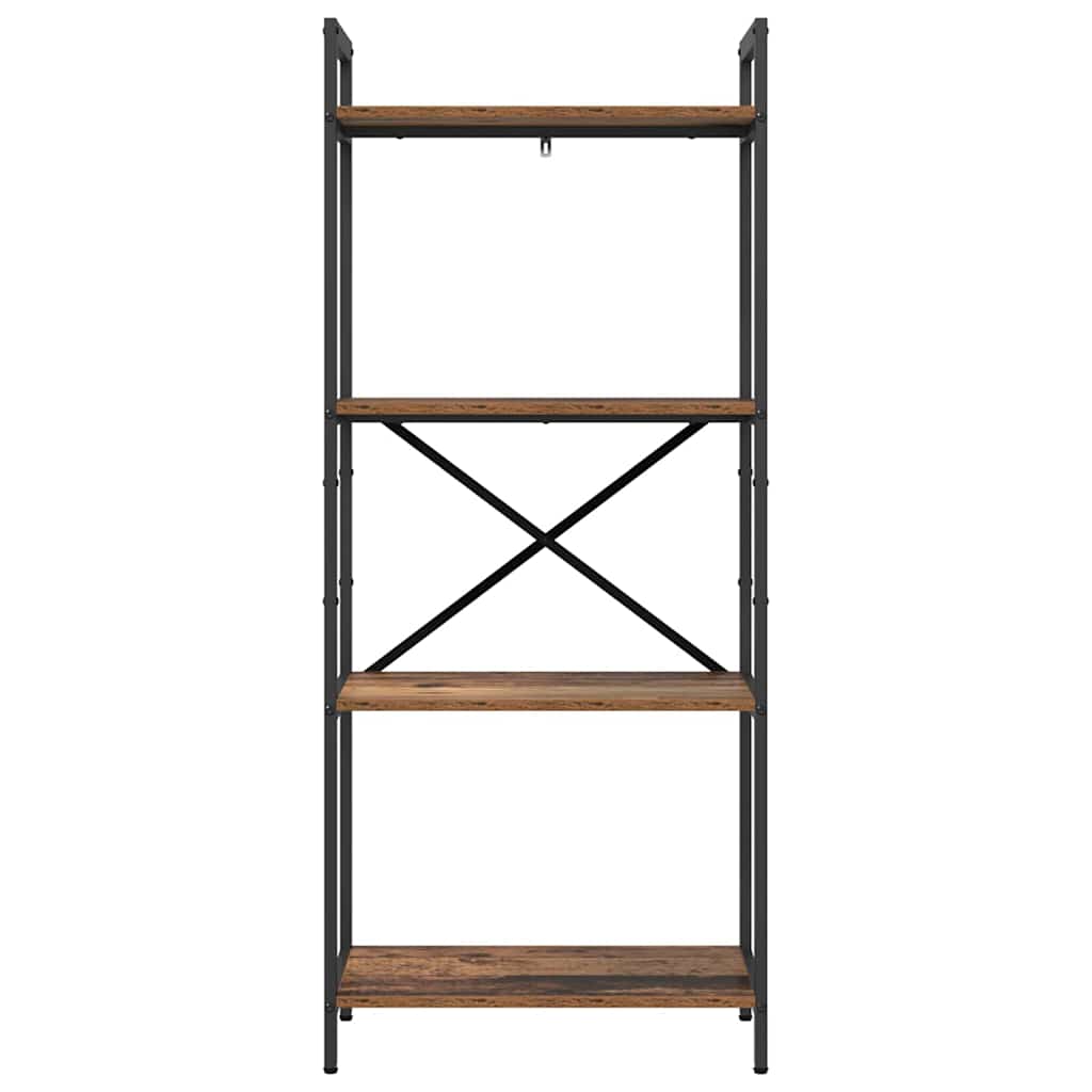 Bogreol Gammelt træ 56 x 34 x 133,5 cm Konstrueret træ