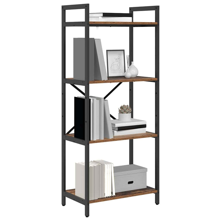 Bogreol Gammelt træ 56 x 34 x 133,5 cm Konstrueret træ