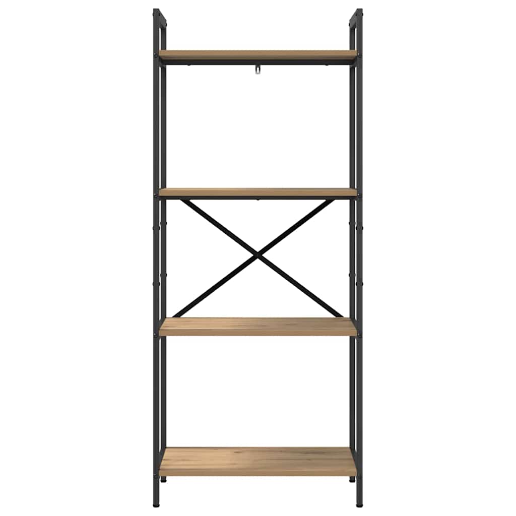 Bogreol Artisan Egetræ 56 x 34 x 133,5 cm Konstrueret træ