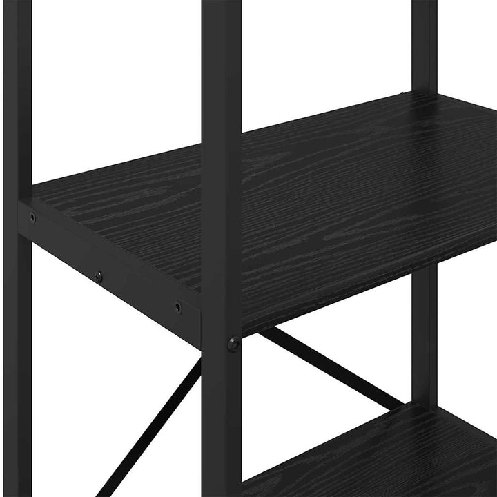 Bogreol 3 niveauer 56 x 34 x 96 cm Konstrueret træ Sort eg