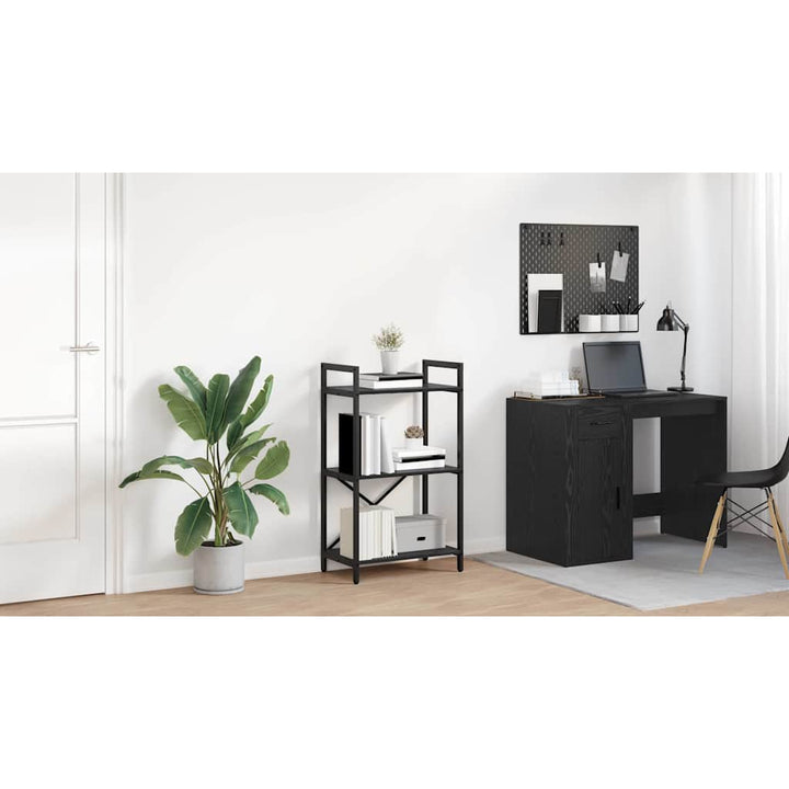 Bogreol Sort eg 56 x 34 x 96 cm Konstrueret træ