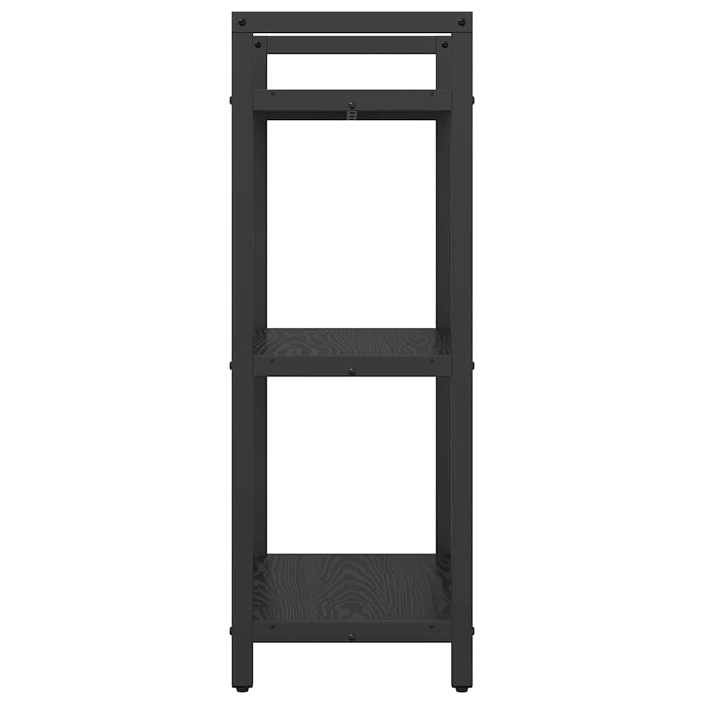 Bogreol 3 niveauer 56 x 34 x 96 cm Konstrueret træ Sort eg