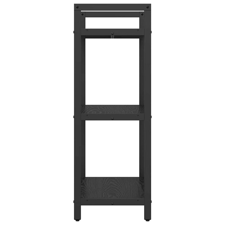Bogreol 3 niveauer 56 x 34 x 96 cm Konstrueret træ Sort eg