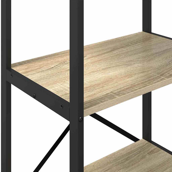 Bogreol 3 niveauer 56 x 34 x 96 cm Konstrueret træ Sonoma eg