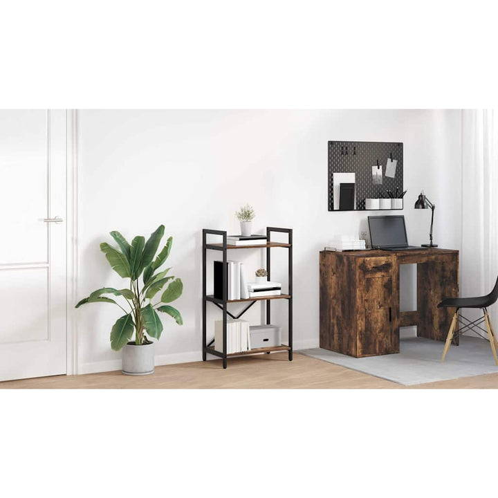 Bogreol Røget eg 56 x 34 x 96 cm Konstrueret træ